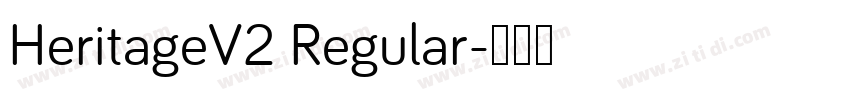 HeritageV2 Regular字体转换